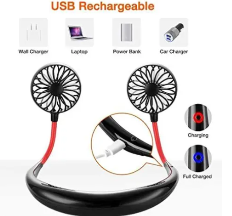 Portable neck fan
